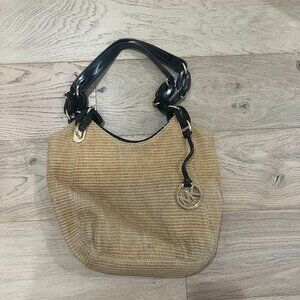 Michael Kors Malibu Woven Straw Tote